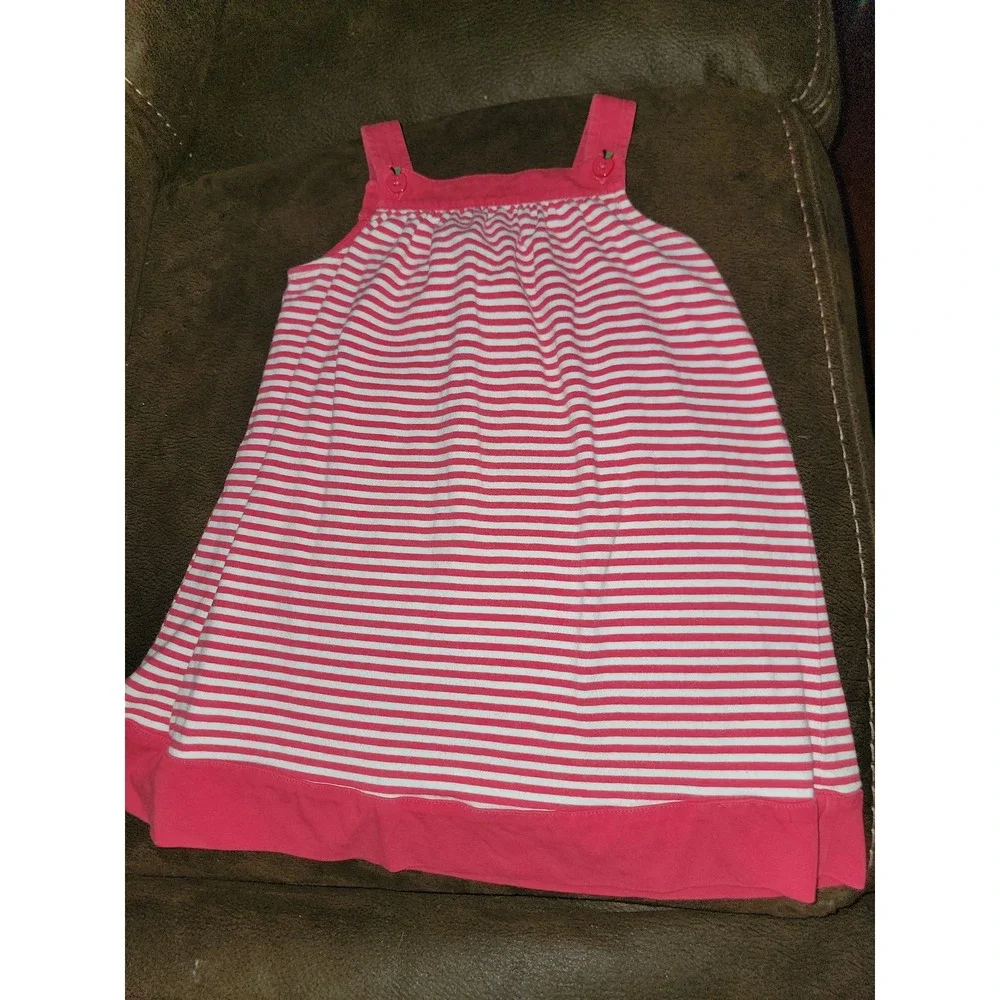 Gymboree prep‎ school apple button red striped dress size 2t back to school